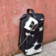 Load image into Gallery viewer, Leather Cowhide Toiletry Bag - Groomsmen Gift - Shaving Kit