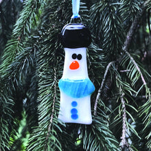 Load image into Gallery viewer, Ornament - White Snowman With Coloured Scarves