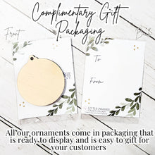 Load image into Gallery viewer, All is Calm, All is Bright | 3D Glitter Ornament