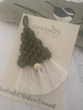 Load image into Gallery viewer, Gnome macrame Christmas tree ornament
