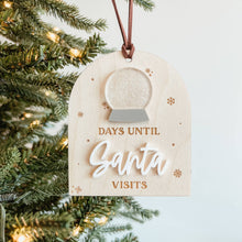 Load image into Gallery viewer, Days Until Christmas Snow Globe Christmas Ornament
