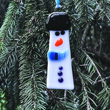Load image into Gallery viewer, Ornament - White Snowman With Coloured Scarves