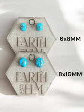 Load image into Gallery viewer, Turquoise Oval Gemstone Studs