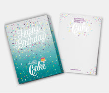 Load image into Gallery viewer, *New* Teal Happy Birthday Card - Vanilla Confetti