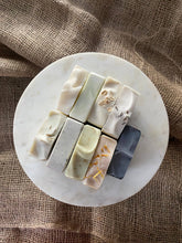 Load image into Gallery viewer, Gardener or Farmer or Welder Soap | Natural Lard Soap Bar | Pumice & Colloidal Oatmeal | Mint + Eucalyptus + Tea Tree + Lavender