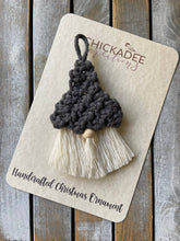 Load image into Gallery viewer, Gnome macrame Christmas tree ornament