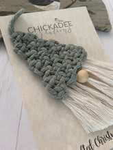 Load image into Gallery viewer, Gnome macrame Christmas tree ornament