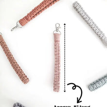 Load image into Gallery viewer, Caught in the Knott-Macrame Wristlet | macrame keychain, cute boho accessories