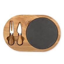 Load image into Gallery viewer, Wood & Slate Serving Board Set