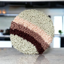 Load image into Gallery viewer, Coffee coaster, mug rug, punch needle mug rugs, candle mat