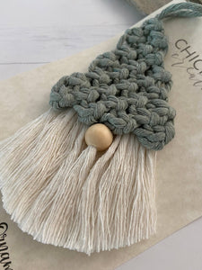 Gnome macrame Christmas tree ornament