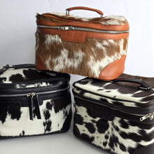 Load image into Gallery viewer, Brown - Cowhide Large Jewelry Bag
