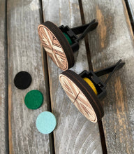 Load image into Gallery viewer, Car air vent essential oil car diffuser clip - wood quilting
