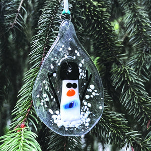 Ornament - Teardrop Snowmen Sun Catchers