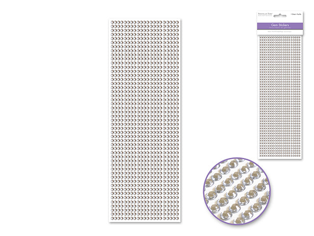 Paper Craft Sticker: 4mm Gem Lines 1029pc Value-Pack B) Crystal