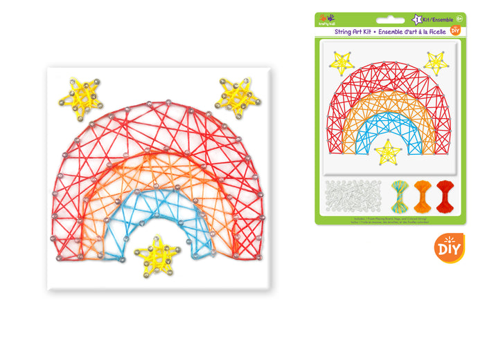 Krafty Kids Kit: DIY String-Art Kit H) Rainbow