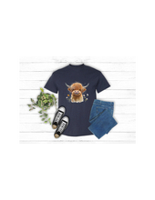 Load image into Gallery viewer, Long horn Cow Tshirt
