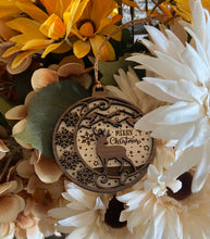 Load image into Gallery viewer, Christmas ornament, wooden 2D ornament, nature
