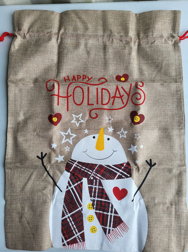 Large Burlap Santa Sacks can be customized