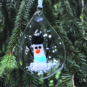 Ornament - Teardrop Snowmen Sun Catchers