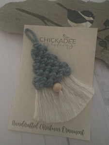 Gnome macrame Christmas tree ornament