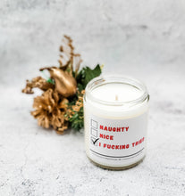 Load image into Gallery viewer, Naughty, Nice, I Fucking Tried - Funny Christmas Candle
