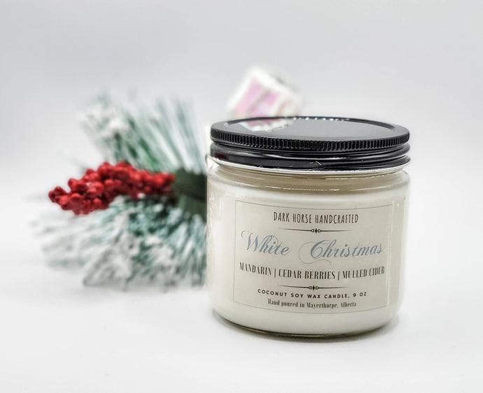 White Christmas - Holiday, Natural Coconut Soy Candle