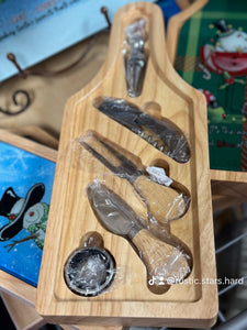 6 piece wine and cheese gift set