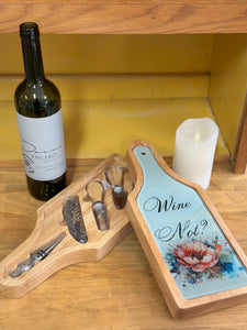6 piece wine and cheese gift set