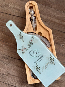 6 piece wine and cheese gift set