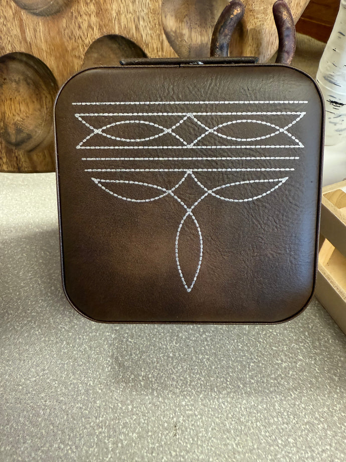 Boot stitch jewelry box
