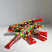 Load image into Gallery viewer, Chocolate Dipped Licorice Nerds made by Oodles Of Chocolates
