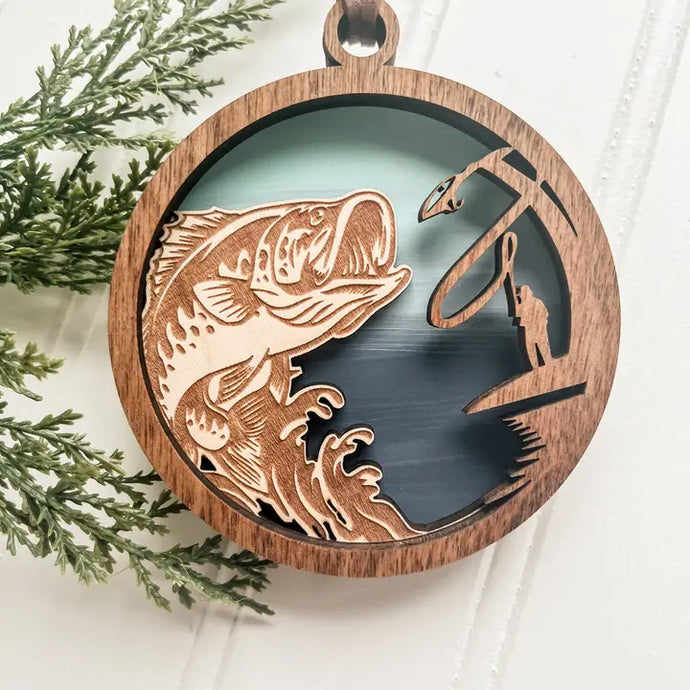 Fishing Multilayer Ornament