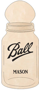 Paintable Mason Jar with Circle Top