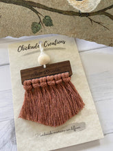 Load image into Gallery viewer, Macrame car diffuser car charm - just breathe-1
