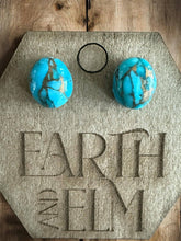Load image into Gallery viewer, Turquoise Oval Gemstone Studs
