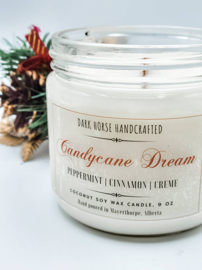 Candy Cane Dream - Holiday/Christmas, Coconut Soy Candle