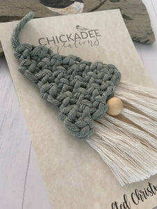 Gnome macrame Christmas tree ornament