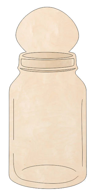 Paintable Mason Jar with Circle Top