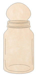 Paintable Mason Jar with Circle Top