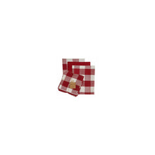 Load image into Gallery viewer, WICKLOW CHECK 3 DISHTOWEL/1 DISHCLOTH SET - RED/CREAM
