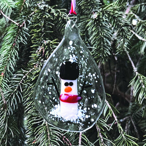 Ornament - Teardrop Snowmen Sun Catchers