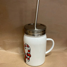 Load image into Gallery viewer, Christmas 17oz Mason Jar with Lid and Handle

