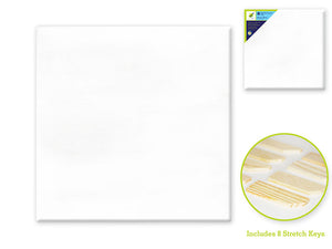 Stretch Artist Canvas: Square 20"x20" Primed Back-Stapled