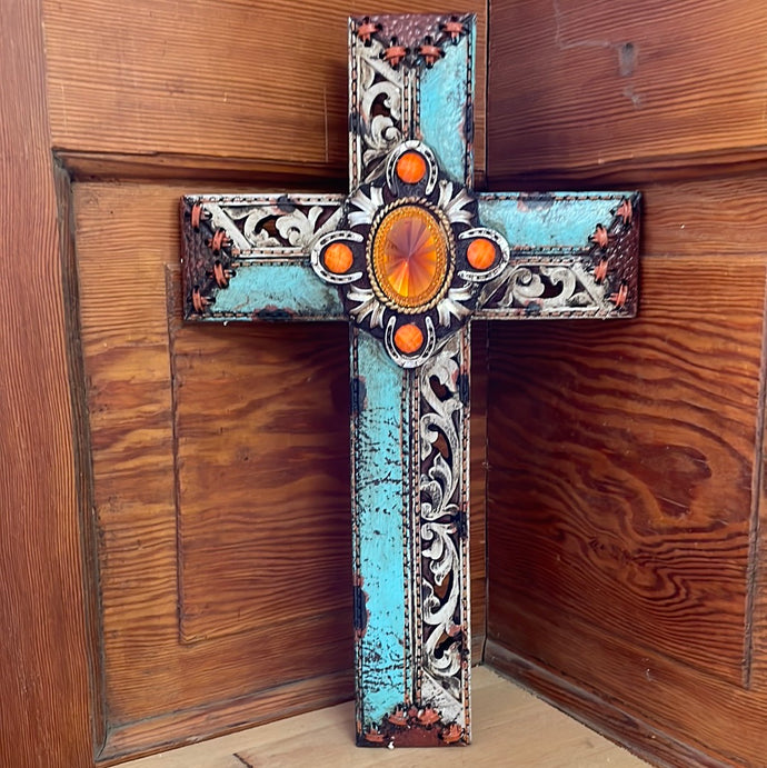 Turquoise Gem Wall Cross