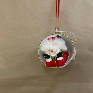 Snowman in a tea cup