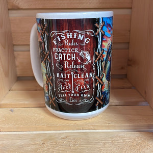 15oz Coffee mug Hunting, Fishing